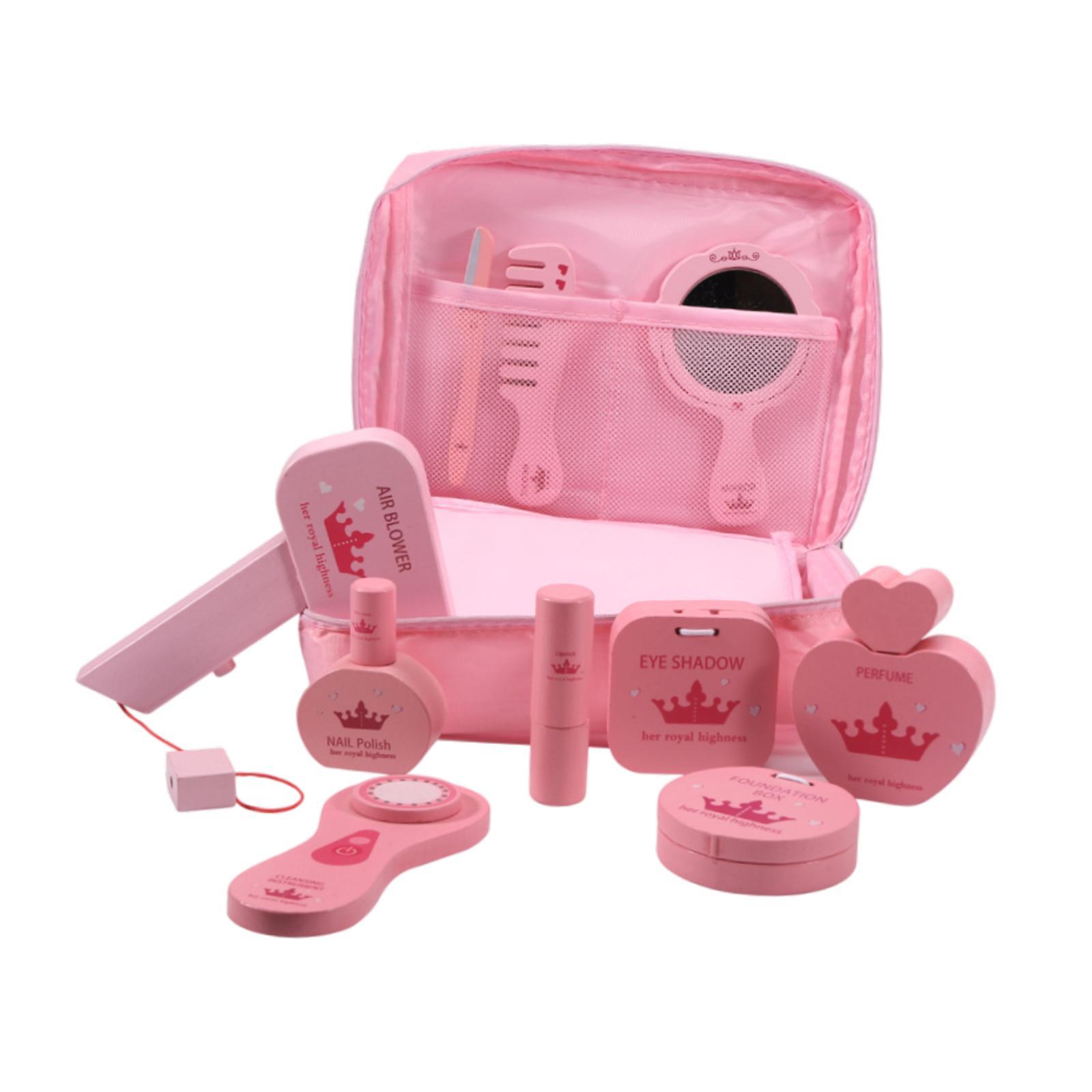 Beauty Makeup Kit For Kids - 10x مجموعة ألعاب مكياج خشبية للعب