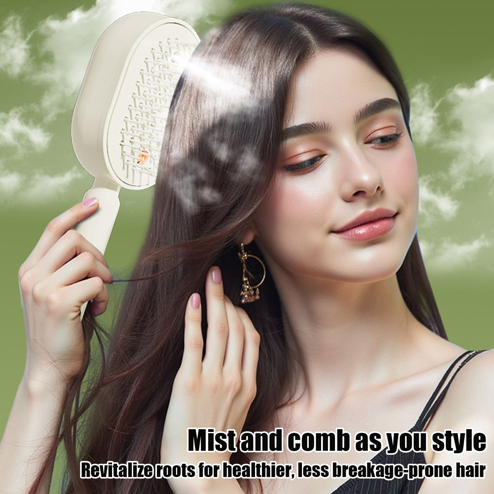 فرشاة شعر كهربائية رطبة مع رذا - مراجعة Hair Straightener وسعره