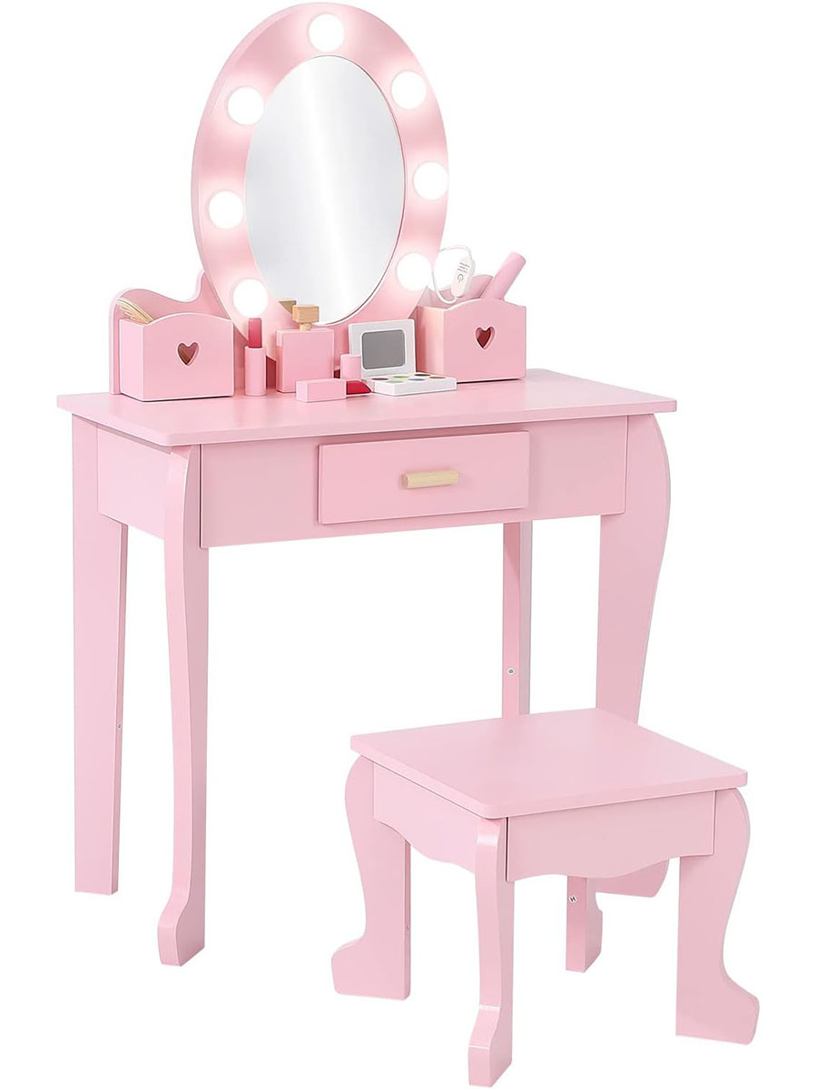طاولة تزيين للأطفال مع كرسي وإ - مراجعة Beauty Makeup Kit For Kids وسعره