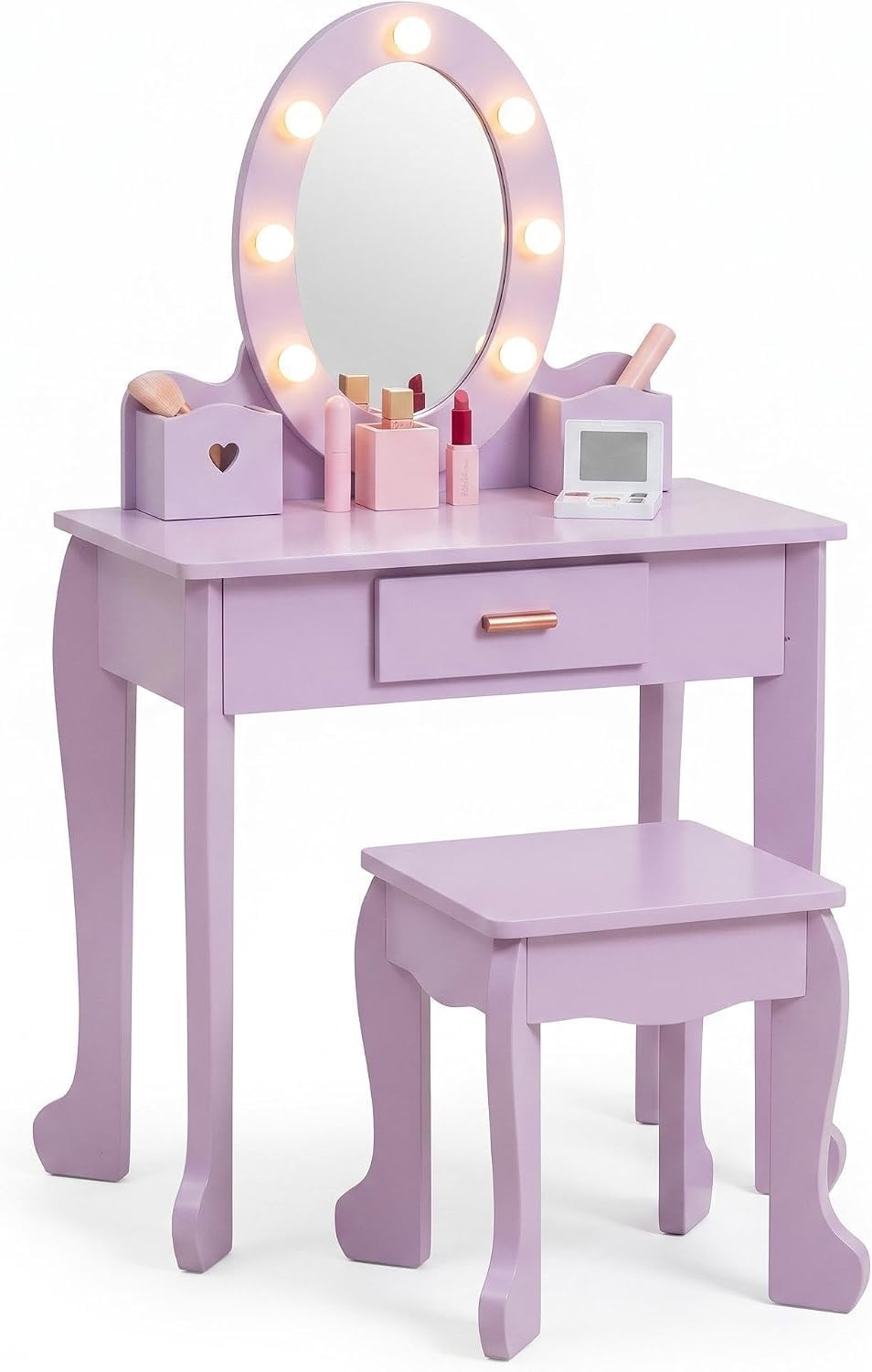 طاولة تزيين للأطفال مع كرسي وإ - مراجعة Beauty Makeup Kit For Kids وسعره