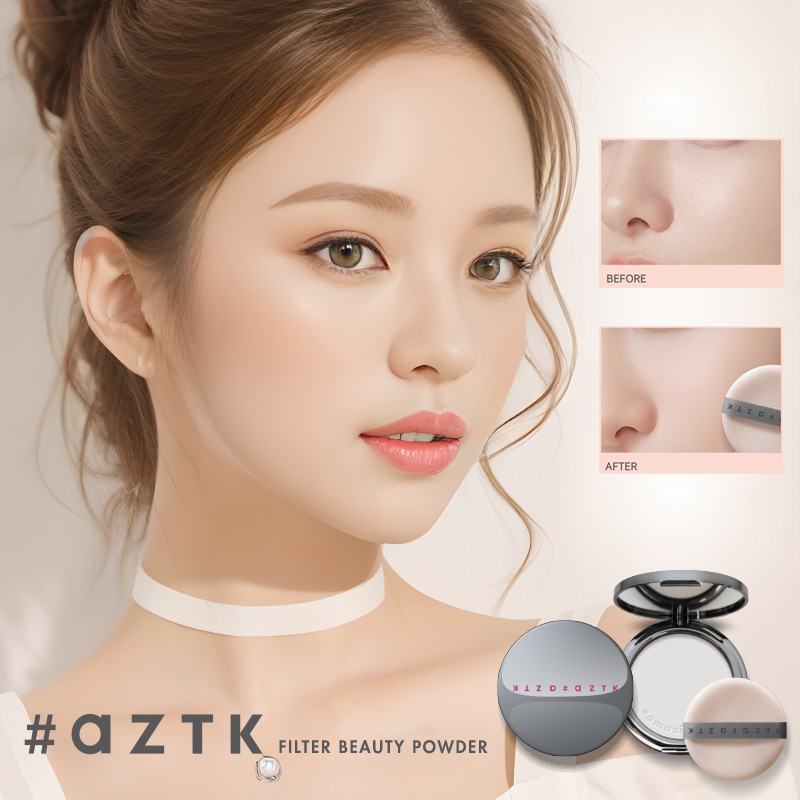 AZTK فليتر بودرة تجميل تعمل با - مراجعة Beauty Makeup Filter وسعره