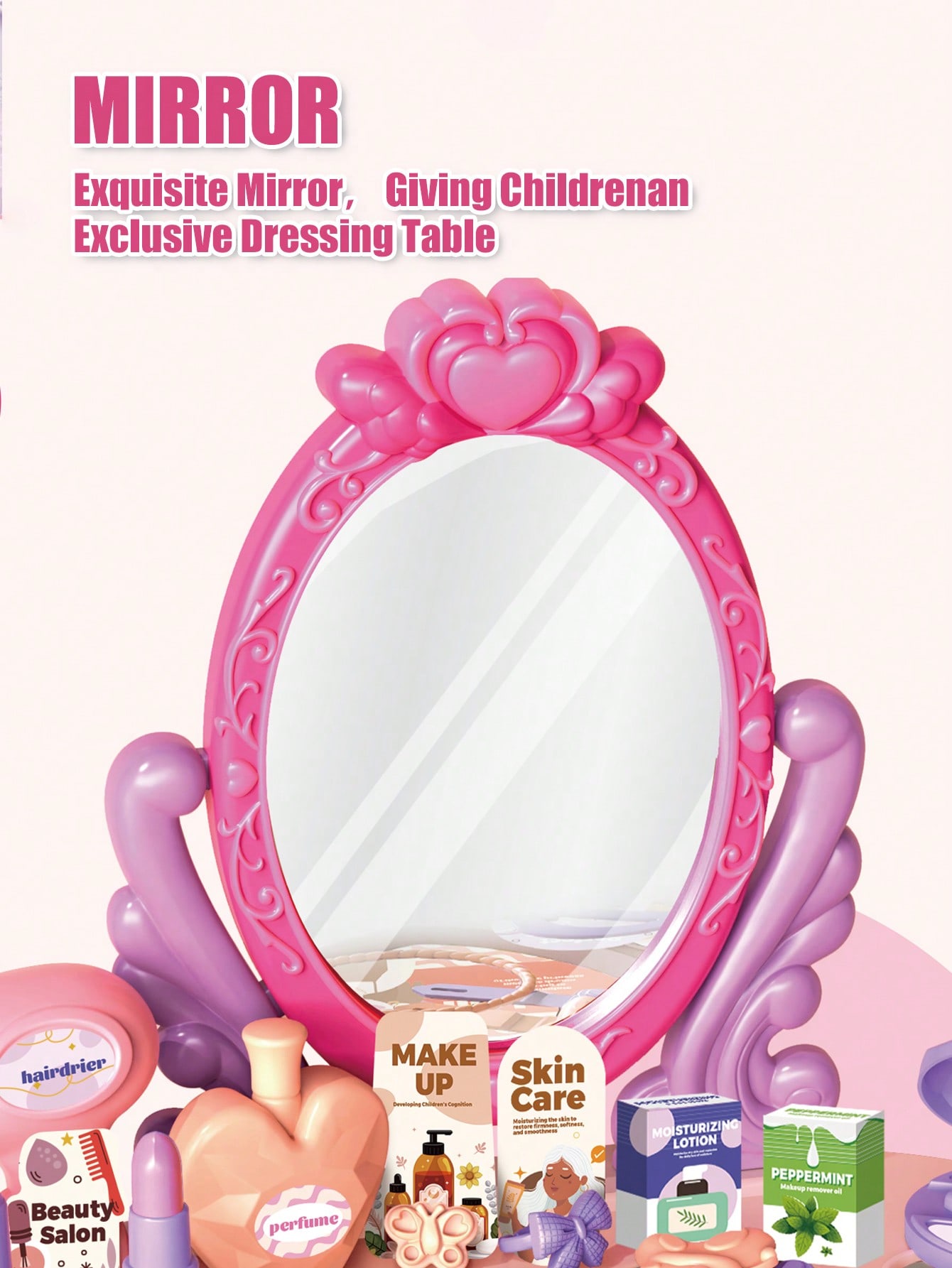 طاولة تزيين للأطفال على شكل طا - مراجعة Beauty Makeup Kit For Kids وسعره